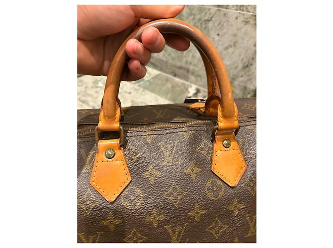 Borsa Louis Vuitton Speedy 40 Monogram Marrone Monogramma - vista 5