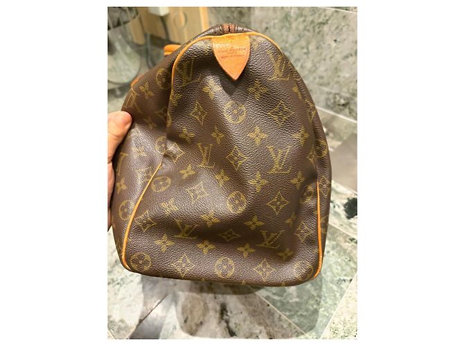 Borsa Louis Vuitton Speedy 40 Monogram Marrone Monogramma - vista 8