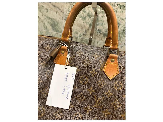 Borsa Louis Vuitton Speedy 35 Monogram Marrone Monogramma - vista 3
