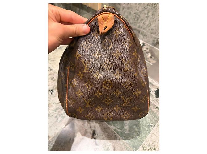 Borsa Louis Vuitton Speedy 35 Monogram Marrone Monogramma - vista 8