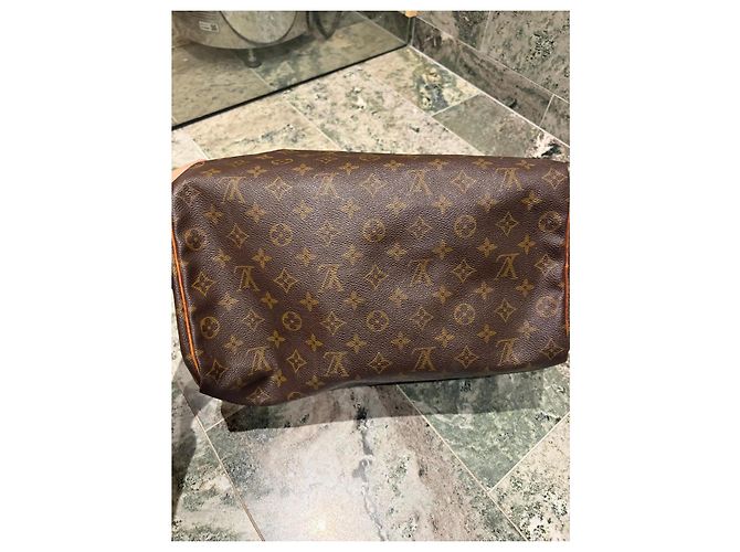 Borsa Louis Vuitton Speedy 35 Monogram Marrone Monogramma - vista 9