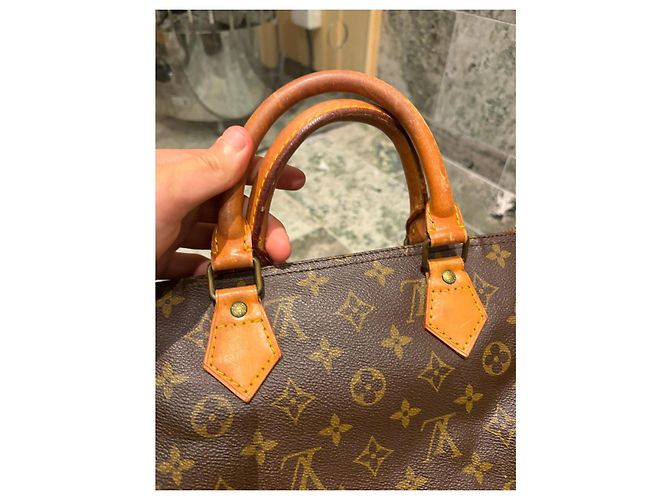 Bolsa Louis Vuitton Speedy 35 Monogram Marrom Monograma - vista 5