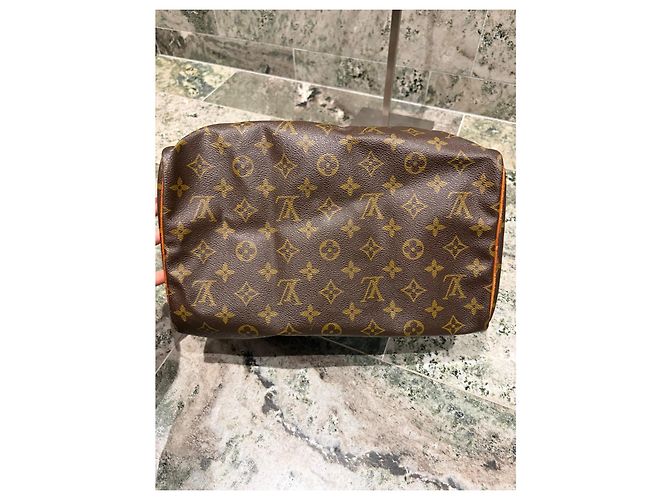 Borsa Louis Vuitton Speedy 30 Monogram Marrone Monogramma - vista 10