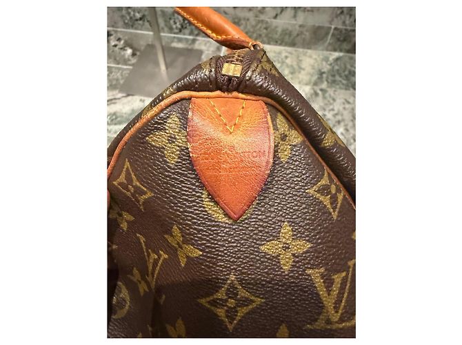 Borsa Louis Vuitton Speedy 30 Monogram Marrone Monogramma - vista 7