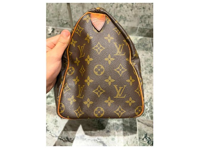 Borsa Louis Vuitton Speedy 30 Monogram Marrone Monogramma - vista 8