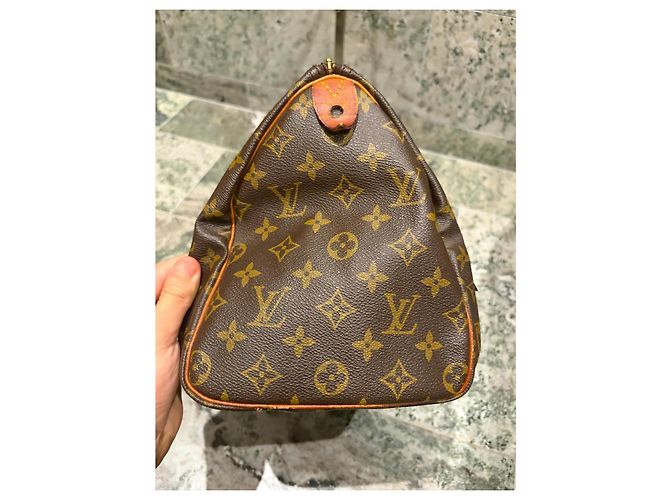 Borsa Louis Vuitton Speedy 30 Monogram Marrone Monogramma - vista 9