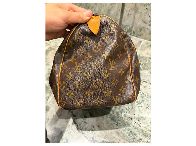 Bolsa Louis Vuitton Speedy 30 Monogram Marrom Monograma - vista 9