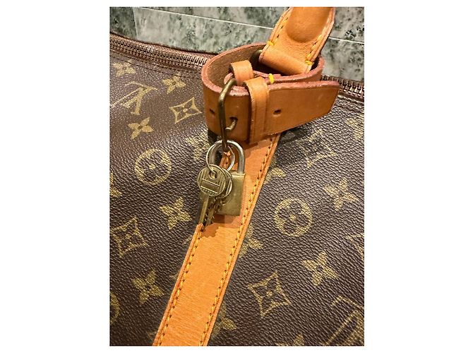 Bolso de viaje Louis Vuitton Keepall 60 Monogram Castaño Monograma - vista 3