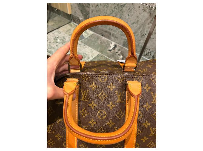 Mala de viagem Louis Vuitton Keepall 50 Monogram Marrom Monograma - vista 4