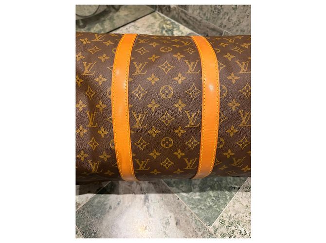 Mala de viagem Louis Vuitton Keepall 50 Monogram Marrom Monograma - vista 5