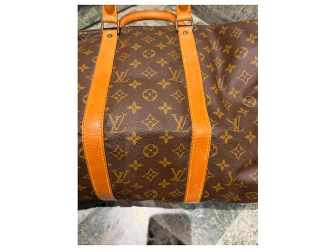 Mala de viagem Louis Vuitton Keepall 50 Monogram Marrom Monograma - vista 7