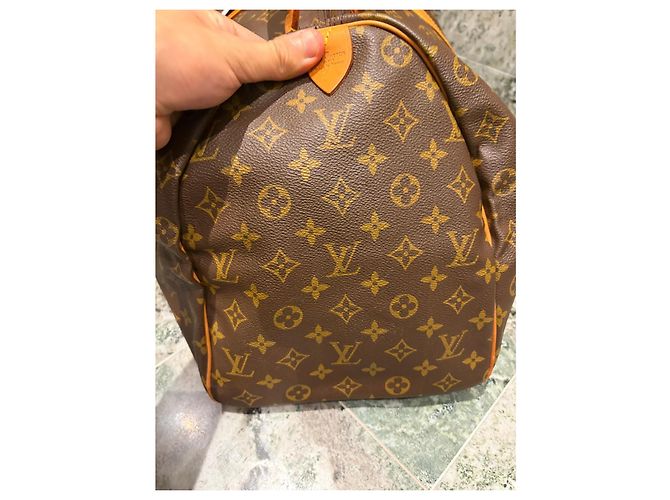 Mala de viagem Louis Vuitton Keepall 50 Monogram Marrom Monograma - vista 8