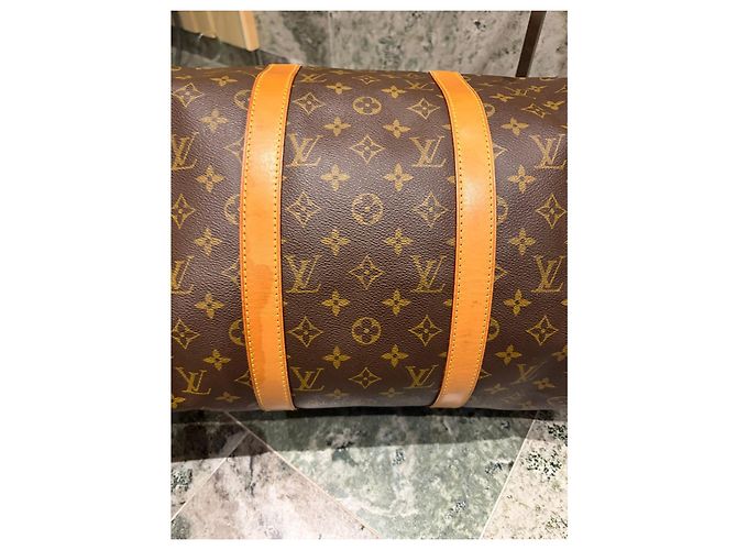 Mala de Viagem Louis Vuitton Keepall 50 Monogram Marrom Monograma - vista 7
