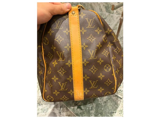 Louis Vuitton Keepall Bandoulière 45 Monogram Marrom Monograma - vista 8