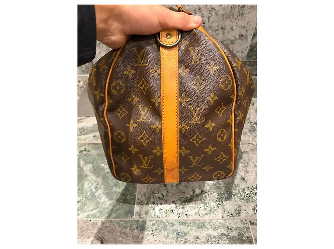 Louis Vuitton Keepall Bandoulière 45 Monogram Marrom Monograma - vista 5