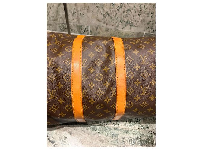 Louis Vuitton Keepall Bandoulière 45 Monogram Marrom Monograma - vista 7