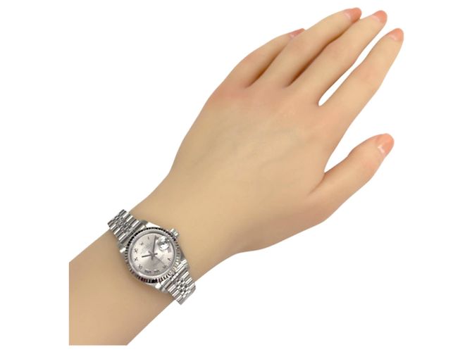Rolex Armbanduhr für Damen aus Edelstahl - Ansicht 2