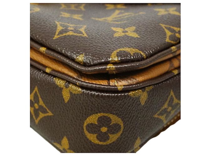 Louis Vuitton Monogram Reverse Pochette Metis MM Handtasche Braun - Ansicht 7