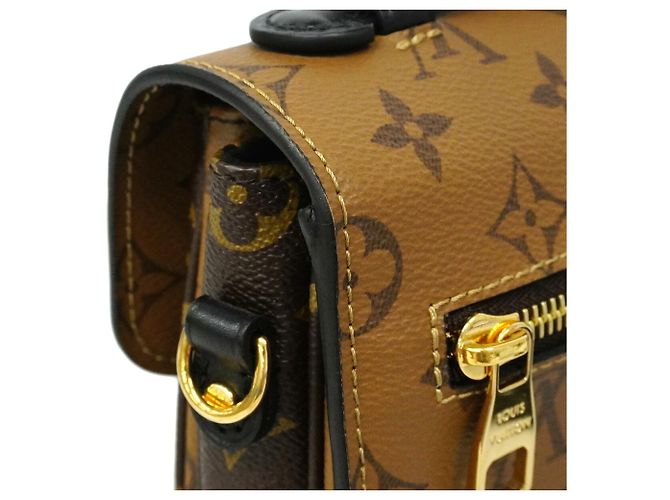 Louis Vuitton Monogram Reverse Pochette Metis MM Handtasche Braun - Ansicht 9