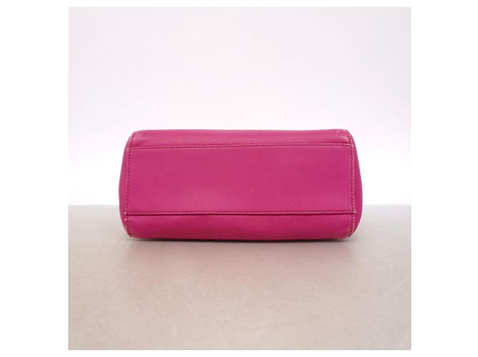Borsa a mano Fendi Peekaboo in pelle rosa - vista 3