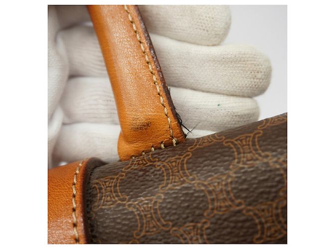 Autre Marque Borsa Boston Celine in Macadam Brown Marrone - vista 7