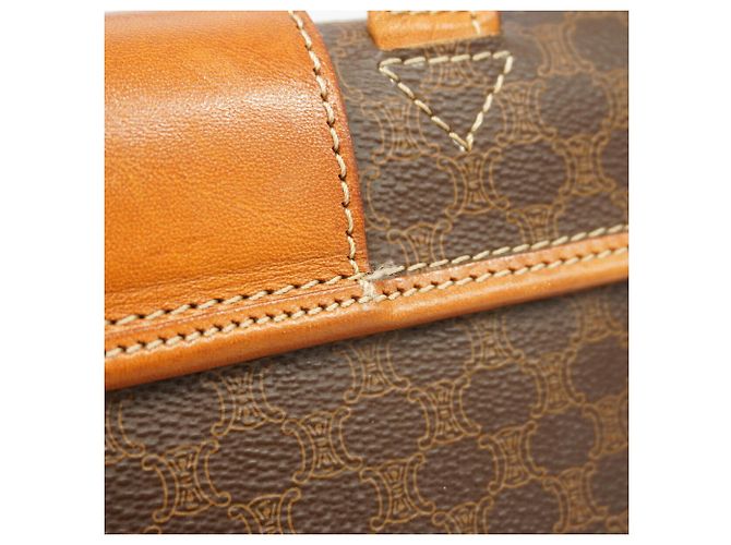 Autre Marque Borsa Boston Celine in Macadam Brown Marrone - vista 8
