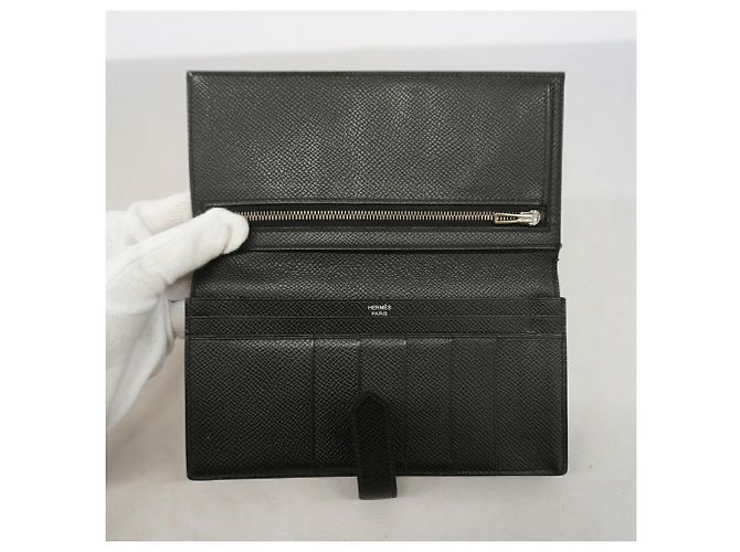 Hermès Cartera larga Hermes Bearn Soufflet Negro - vista 3