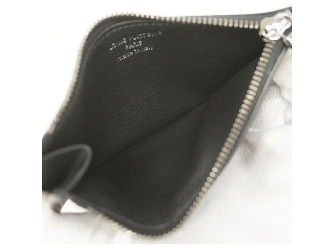 Porte-cartes et monnaie Louis Vuitton Monogram Eclipse Noir - vue 3