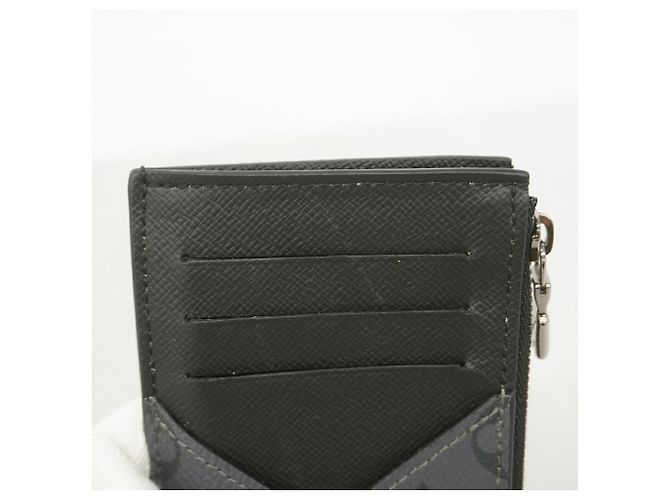 Porte-cartes et monnaie Louis Vuitton Monogram Eclipse Noir - vue 7