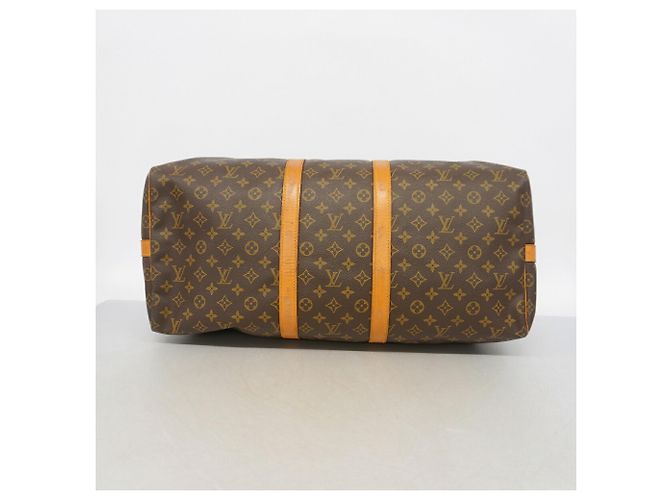 Louis Vuitton Boston Monogram Keepall Bandoulière 55 Castaño - vista 3