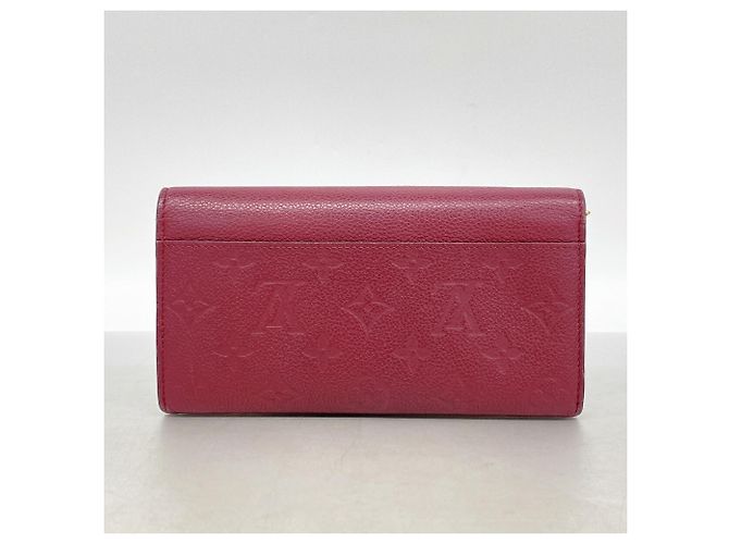Louis Vuitton Monogram Empreinte Portefeuille Sarah Long Wallet Bordò - vista 10