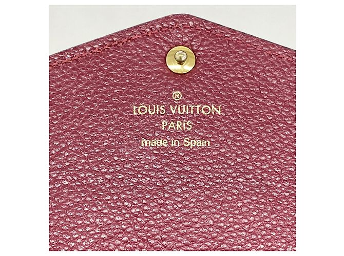 Louis Vuitton Monogram Empreinte Portefeuille Sarah Long Wallet Bordò - vista 4