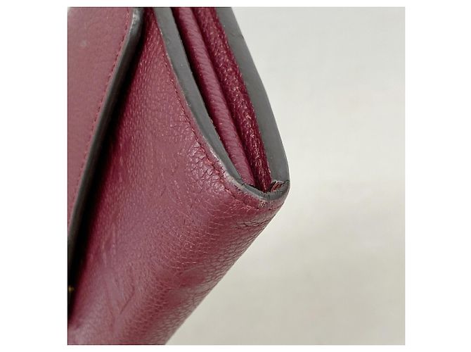 Louis Vuitton Monogram Empreinte Portefeuille Sarah Long Wallet Bordò - vista 5