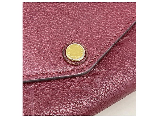 Louis Vuitton Monogram Empreinte Portefeuille Sarah Long Wallet Bordò - vista 7