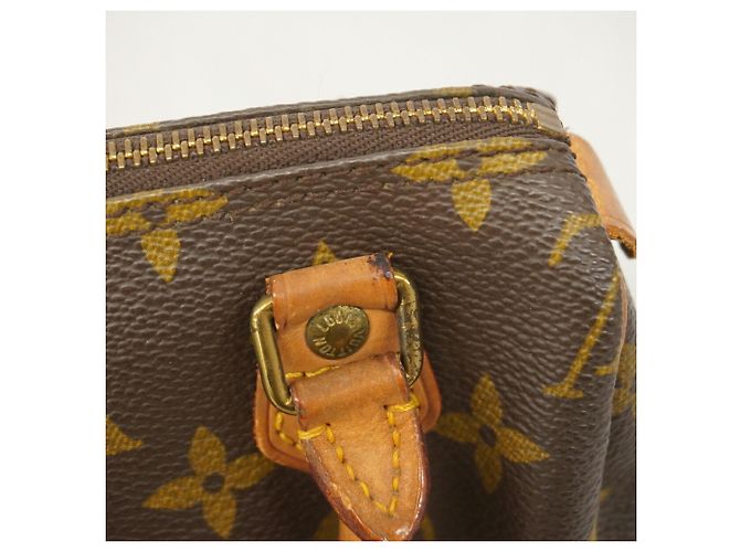 Borsa a mano Louis Vuitton Monogram Mini Speedy Marrone - vista 12