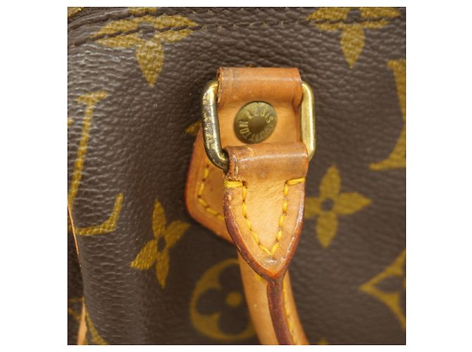 Borsa a mano Louis Vuitton Monogram Mini Speedy Marrone - vista 13