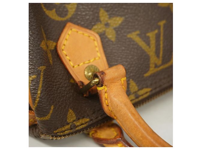 Borsa a mano Louis Vuitton Monogram Mini Speedy Marrone - vista 14
