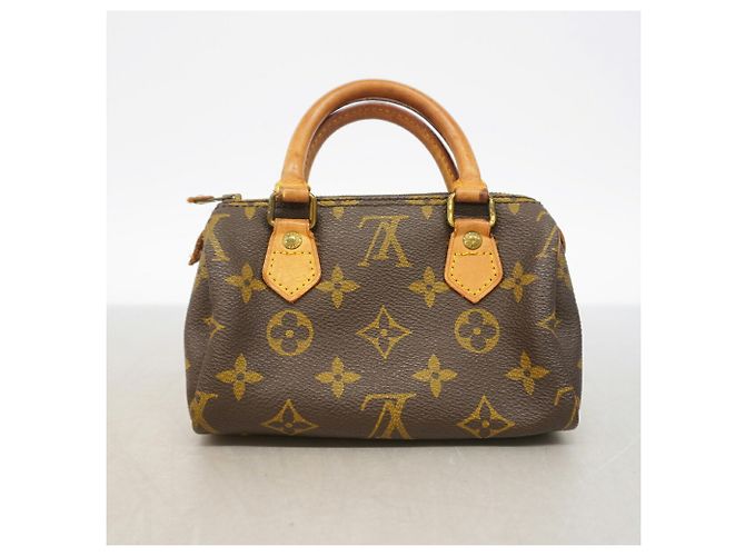 Borsa a mano Louis Vuitton Monogram Mini Speedy Marrone - vista 15