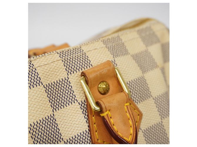 Borsa Louis Vuitton Damier Azur Speedy Bandoulière 30 Bianco - vista 12