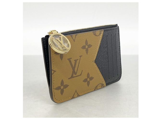 Cartera Louis Vuitton Monogram Reverse Portecartoromie Castaño Negro - vista 2