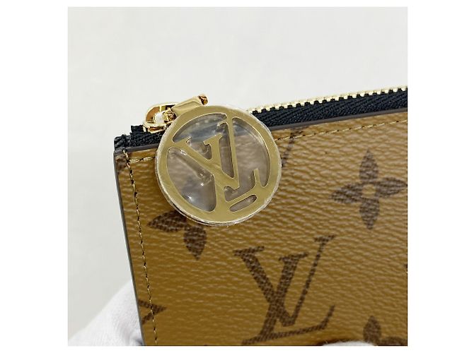 Cartera Louis Vuitton Monogram Reverse Portecartoromie Castaño Negro - vista 7
