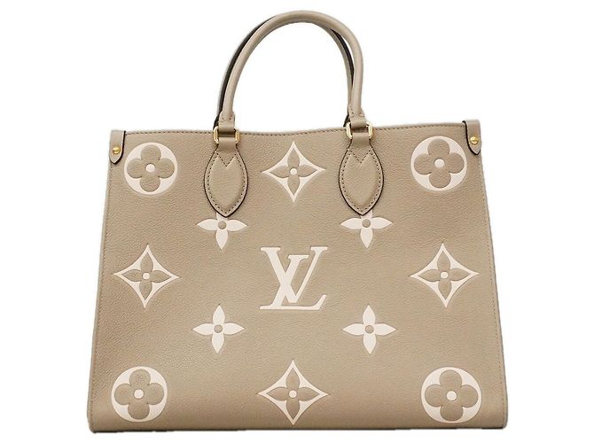 Louis Vuitton Monogram Empreinte Bicolor OnTheGo MM Tote Bag Grau Roh - Ansicht 9