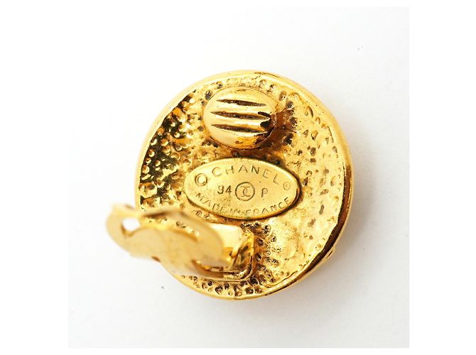 Pendientes de clip Chanel chapados en oro Dorado - vista 4