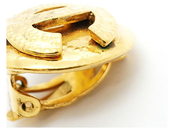 Pendientes de clip Chanel chapados en oro Dorado - vista 6