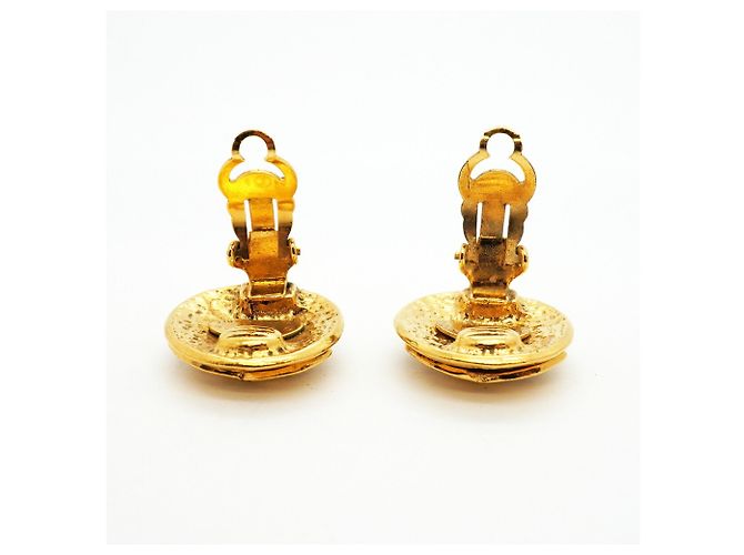 Pendientes de clip Chanel chapados en oro Dorado - vista 7
