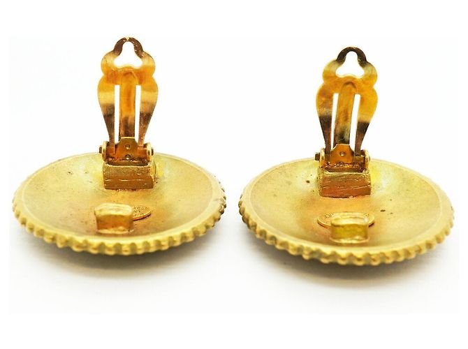 Pendientes de clip Chanel chapados en oro Dorado - vista 6