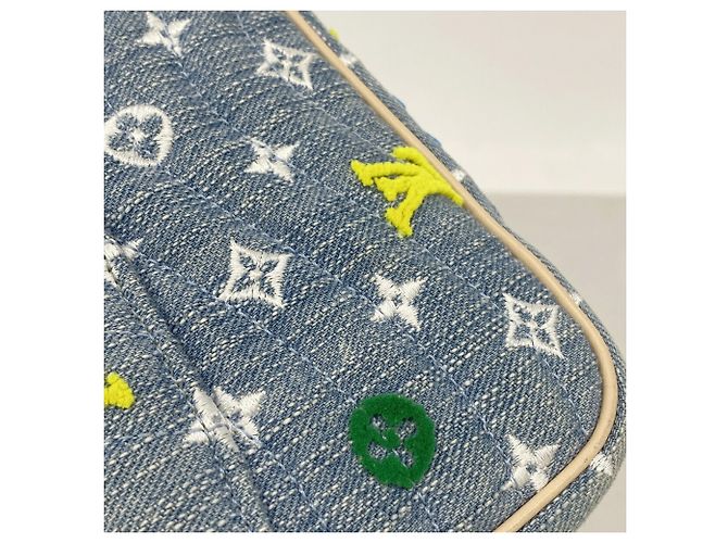 Louis Vuitton New Wave Pochette Schultertasche mit Kette Hellblau - Ansicht 12