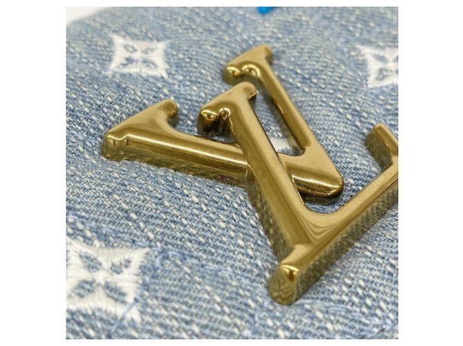 Louis Vuitton New Wave Pochette Schultertasche mit Kette Hellblau - Ansicht 13