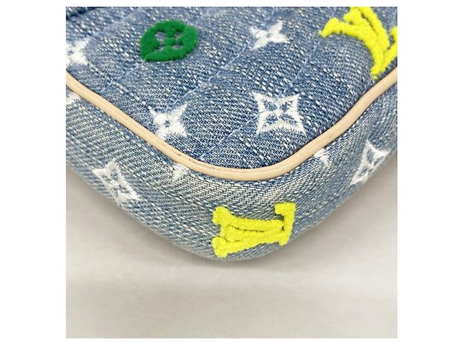 Louis Vuitton New Wave Pochette Schultertasche mit Kette Hellblau - Ansicht 6