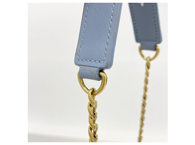 Louis Vuitton New Wave Pochette Schultertasche mit Kette Hellblau - Ansicht 9